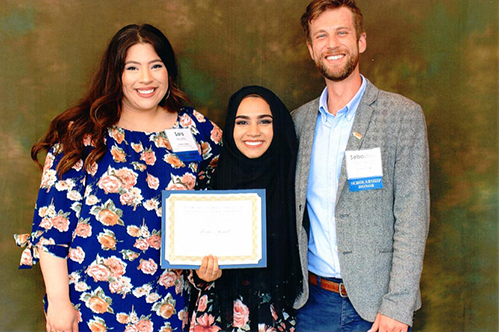From Left to Right: Sara Murillo, Farha Ahmed, and Sebastian Szczebiot