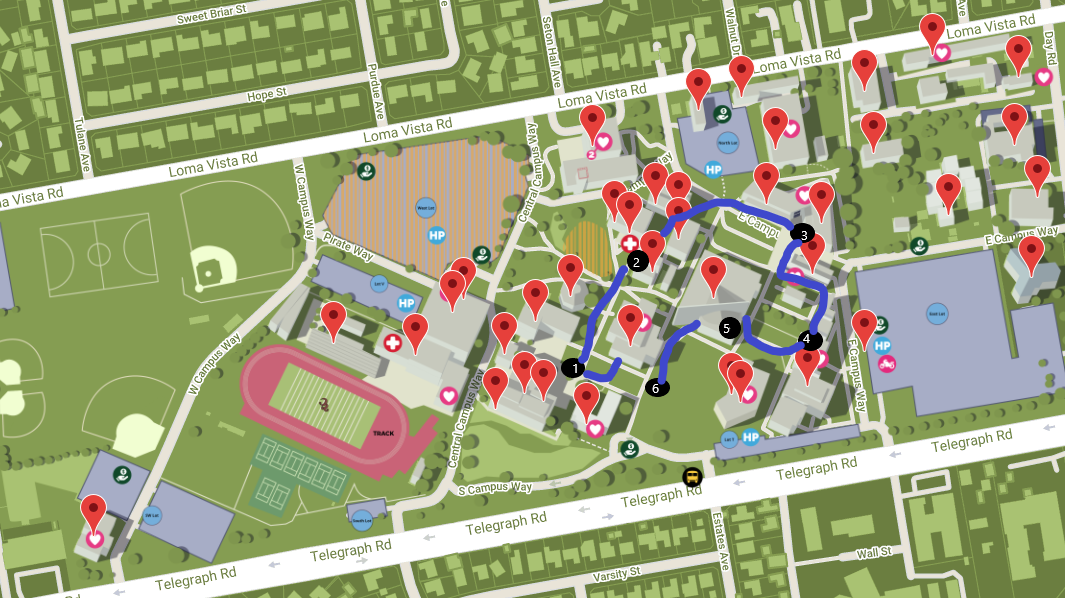 Society and Education tour map.