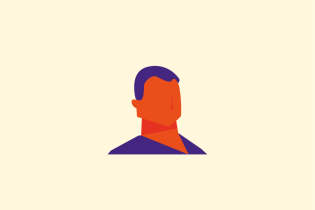Person with cropped hair icon