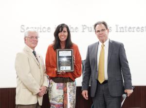 Classified Employee of the Year Deb Brackley with Board Chai Classified Employee of the Year Deb Brackley with Board Chai